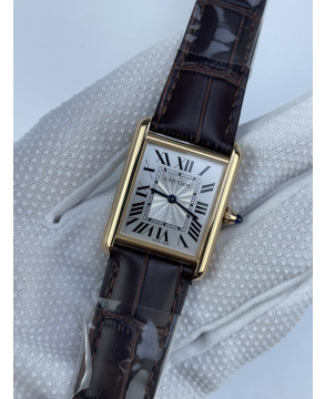 (준비완료/특급배송)NO.2828/AF공장 까르띠에 탱크머스트 25.5미리 라지사이즈 브라운스트랩